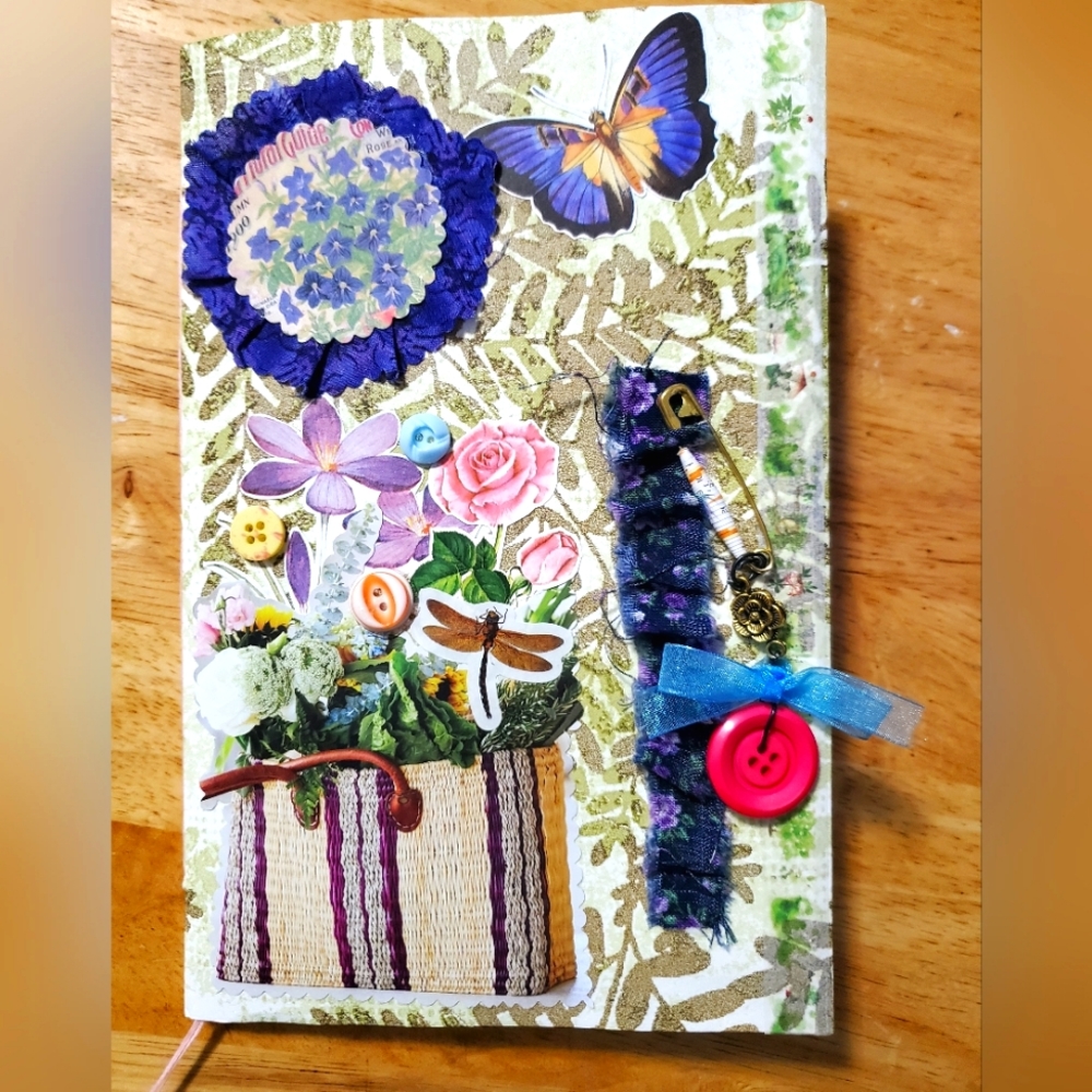 🙏 HAND CRAFTED Junk journal scrapbook notebook journal photo album